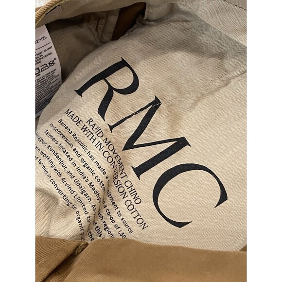 Banana Republic Rapid Movement Chino Slim Pants Brown Men's Size 31 x 30 - Picture 7 of 9